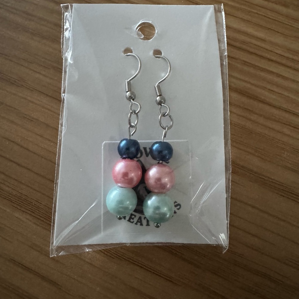 Elegant Multicolor Beaded Earrings - NWOT